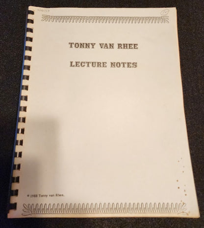 Tonny Van Rhee Lecture Notes