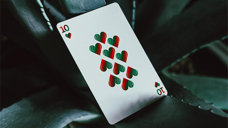 Green Wave Playing Cards by Galaxy Playing Cards