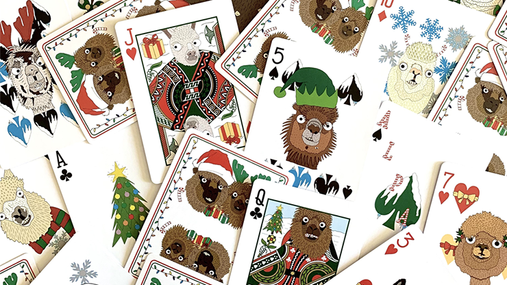 Alpaca Christmas Playing Cards