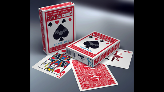 Elite Night Flight (Red) Marked Playing Cards by Steve Dela