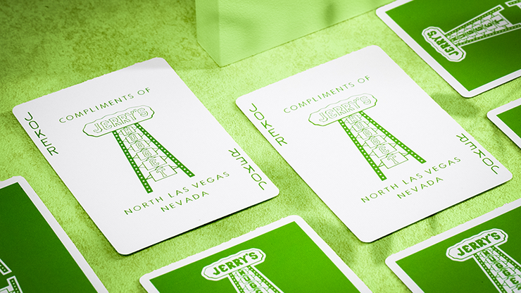 Jerry's Nugget Monotone (Metallic Green) Playing Cards