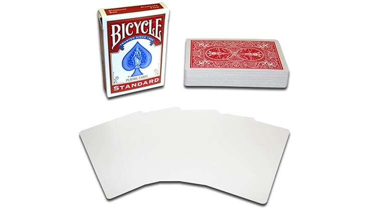 Magnetic Card - Bicycle Cards  Blank Face Red by Chazpro (2 Per Package)