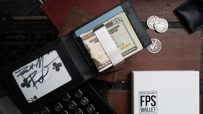 FPS Wallet True BlacK Leather by Magic Firm (Gimmicks and Online Instructions)