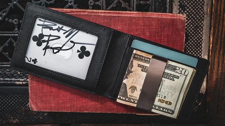 FPS Wallet True BlacK Leather by Magic Firm (Gimmicks and Online Instructions)